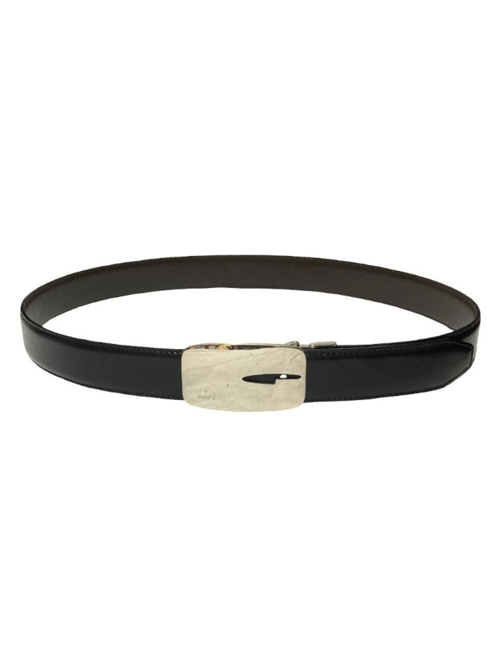 Gucci G Logo Leather Reversible Belt Black Brown